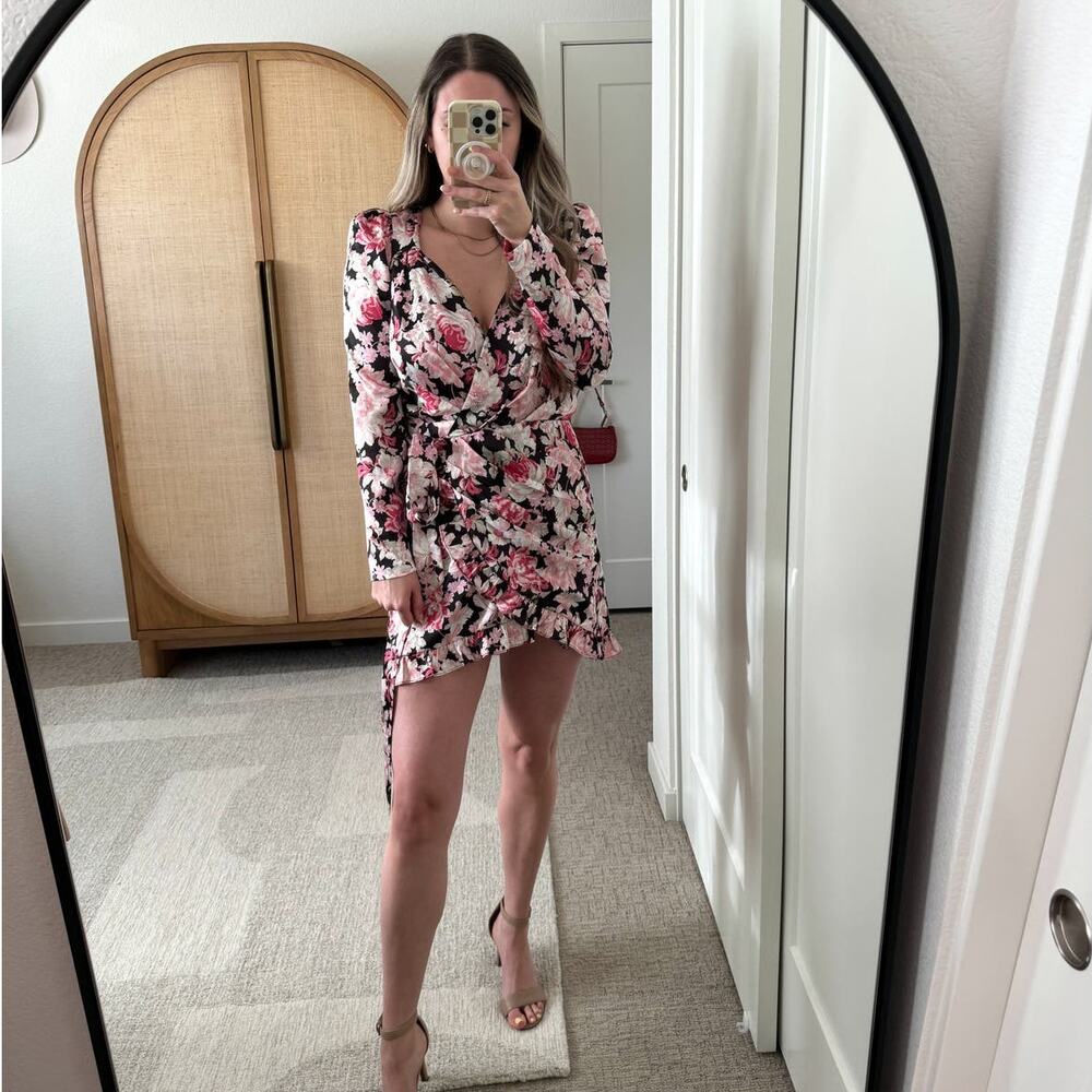 Bardot‎ Pink Floral Wrap Mini Dress - Picture 10 of 10